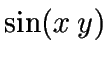 $\sin(x \: y)$